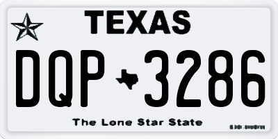 TX license plate DQP3286