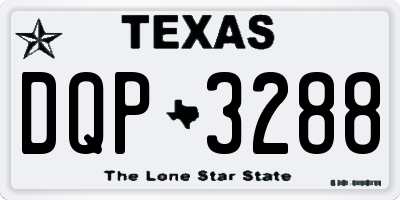 TX license plate DQP3288