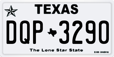 TX license plate DQP3290