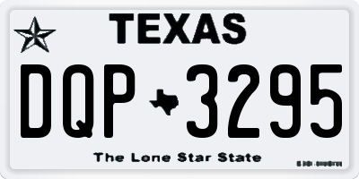 TX license plate DQP3295