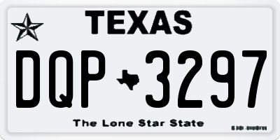 TX license plate DQP3297