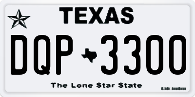 TX license plate DQP3300