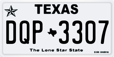 TX license plate DQP3307