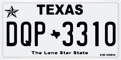 TX license plate DQP3310