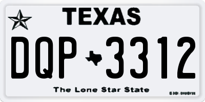 TX license plate DQP3312