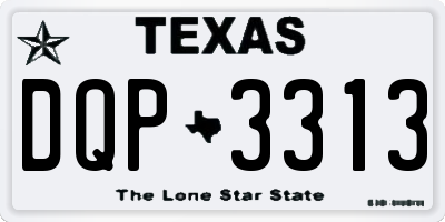 TX license plate DQP3313