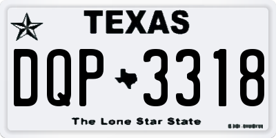 TX license plate DQP3318