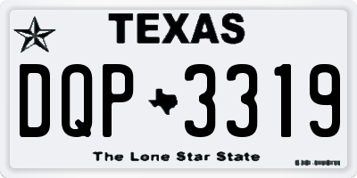 TX license plate DQP3319