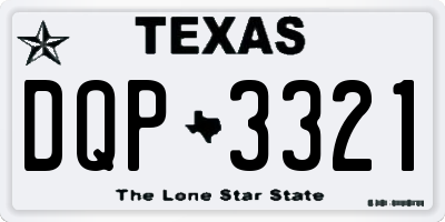 TX license plate DQP3321