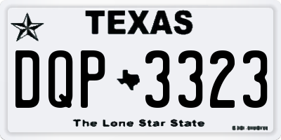 TX license plate DQP3323