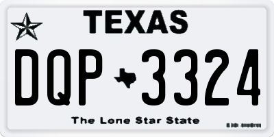 TX license plate DQP3324