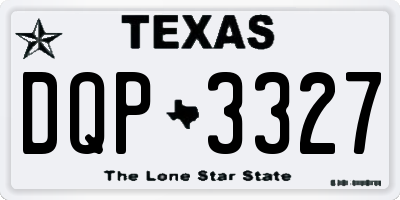 TX license plate DQP3327