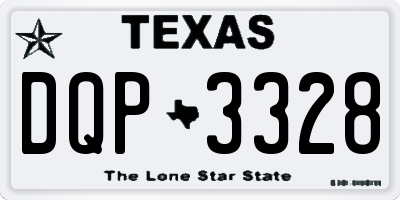 TX license plate DQP3328