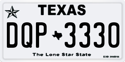 TX license plate DQP3330