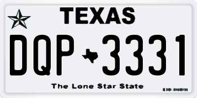 TX license plate DQP3331