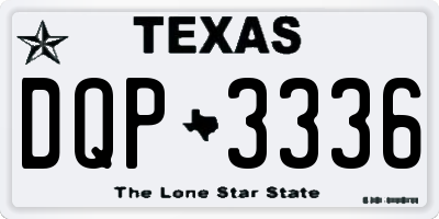 TX license plate DQP3336