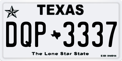 TX license plate DQP3337