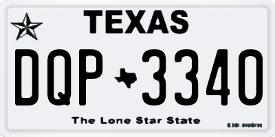 TX license plate DQP3340