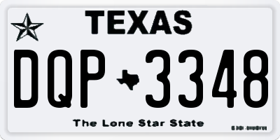 TX license plate DQP3348