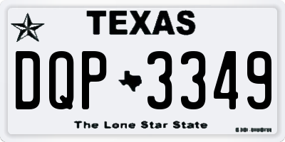 TX license plate DQP3349