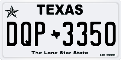 TX license plate DQP3350