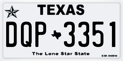 TX license plate DQP3351