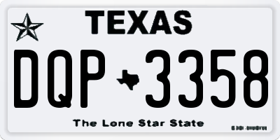 TX license plate DQP3358