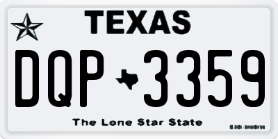 TX license plate DQP3359