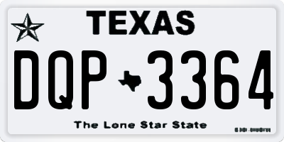 TX license plate DQP3364