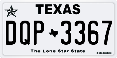 TX license plate DQP3367