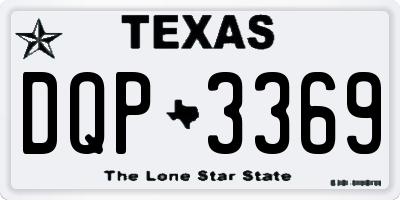 TX license plate DQP3369