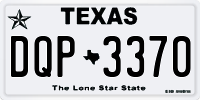 TX license plate DQP3370