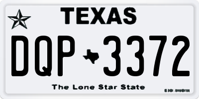 TX license plate DQP3372