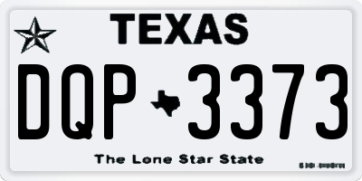 TX license plate DQP3373