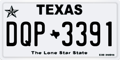 TX license plate DQP3391