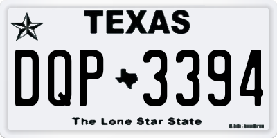 TX license plate DQP3394