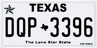 TX license plate DQP3396