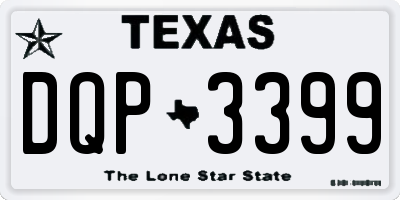 TX license plate DQP3399