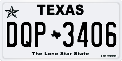 TX license plate DQP3406