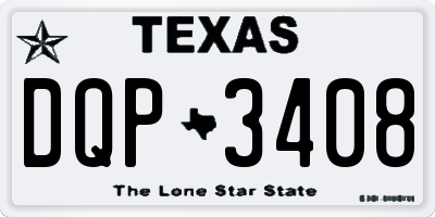 TX license plate DQP3408