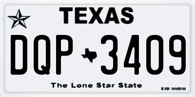 TX license plate DQP3409