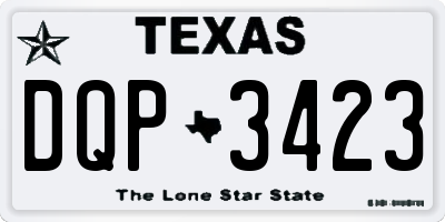 TX license plate DQP3423