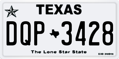 TX license plate DQP3428