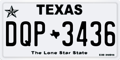 TX license plate DQP3436