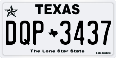 TX license plate DQP3437