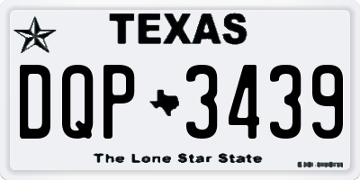 TX license plate DQP3439