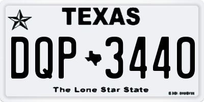 TX license plate DQP3440