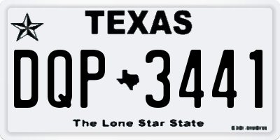 TX license plate DQP3441