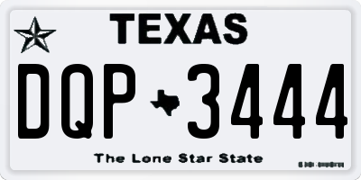 TX license plate DQP3444