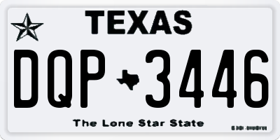 TX license plate DQP3446